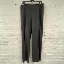 Armani Collezioni Pants Womens 10 Charcoal Gray Virgin Wool Blend Side Zip