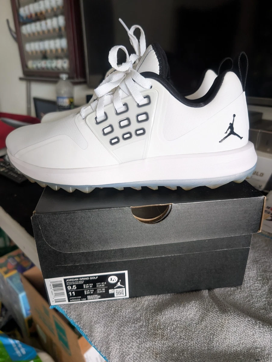 Jordan Grind White Leather Golf Shoes Nike Jumpman 23 Men\'s Size 11 PROMO RARE Jordan Grind White Leather Golf Shoes Nike Jumpman 23 Men main image 3