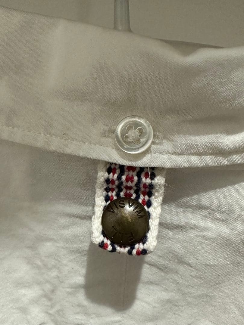 Visvim M size White Beaded Button-Down Shirt Spri… - image 8