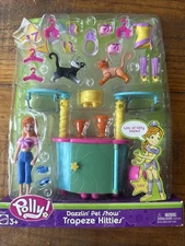 POLLY POCKET Vintage 2003 Dazzlin Pet Show Trapeze Kitties, 17 Fashions NIB