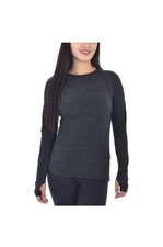 Spyder Active Women  s Medium Grey/ Black Long Sleeve Thumbholes Zip pocket    