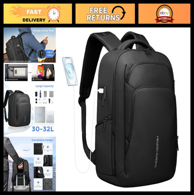 17.3'' Laptop Backpack, 30L Travel Bag with USB Port, Water-Resistant Anti-Theft