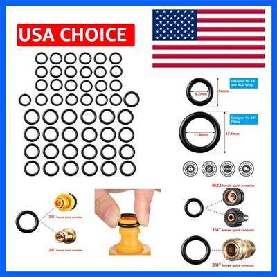 #ad Versatile 50 Piece O Ring Replacement Set for Pressure Washers 2 Size Options $8.49