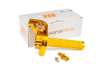 Kurzhub Gasgriff MotoForce Racing CNC Alu Gold