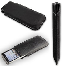 caseroxx Business-Line Poche pour Nokia C3-01 en noir fait de Cuir artificiel