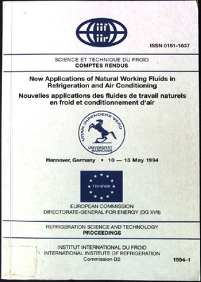 New applications of natural working fluids in refrigeration and air conditioning