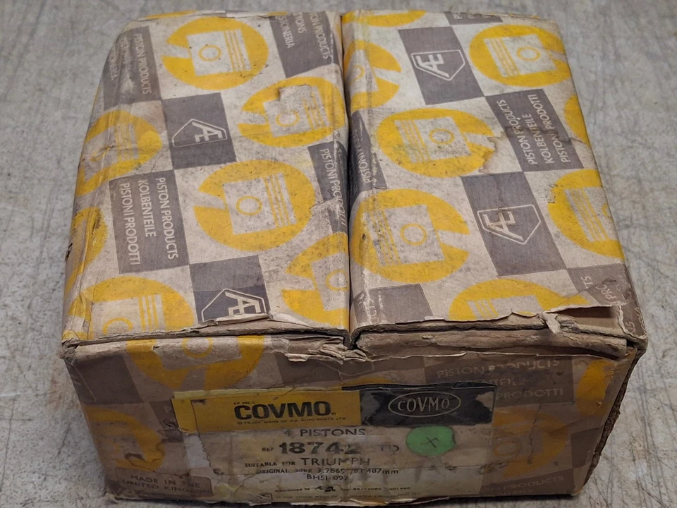 Covmo 4 pistones 18742 STD 1970-71 Triumph BH51 097 diámetro 3,2869/83,487 mm 1709 CC Foto 2 de 4
