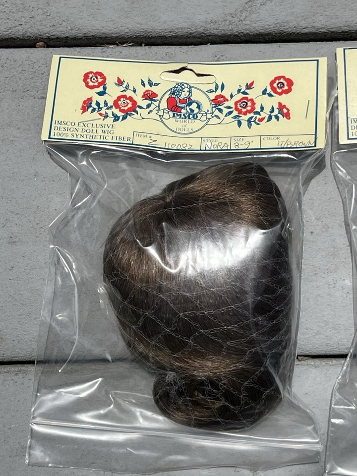 Lote de 20 pelucas de muñeca vintage Imsco tamaños 6" a 13" (circunferencia) todas nuevas Foto 2 de 4