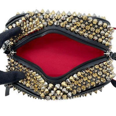 Christian Louboutin Blaster Black Clutch Bag Stud Spike | eBay