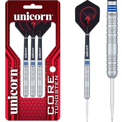 Unicorn Core Tungsten Darts Set 22g 24g 26g Gramm Steel Tip Style 1