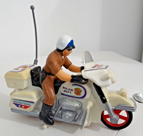 Moto Giocattolo Vintage Police Dept Highway Patrol Police Polizia Chips - Foto 2 di 2