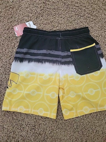 Pokemon Pikachu swimwear beach pool boys Medium Swim Trunks Net Lined Shorts - Picture 10 of 12
