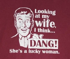 Delta Apparel, Graphic Tee Shirt, Size Medium, Color Maroon