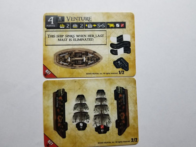 Wizkids Pirates CSG Venture #027 COMMON Unpunched Ship 