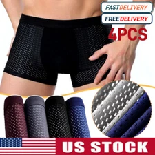 4PCS Boxhero Bamboo Fiber Boxer Briefs, 4pcs Bamboo Fibre Boxer Shorts US STOCK
