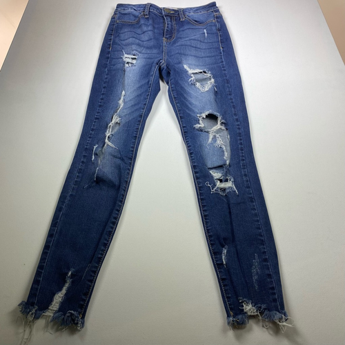 So Womens Ultimate Ankle Jeggings Blue 