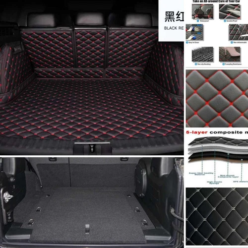For Fit Jeep Car Trunk Mat Full Surround Rear Carpets Custom Waterproof Auto - Foto 16 di 30