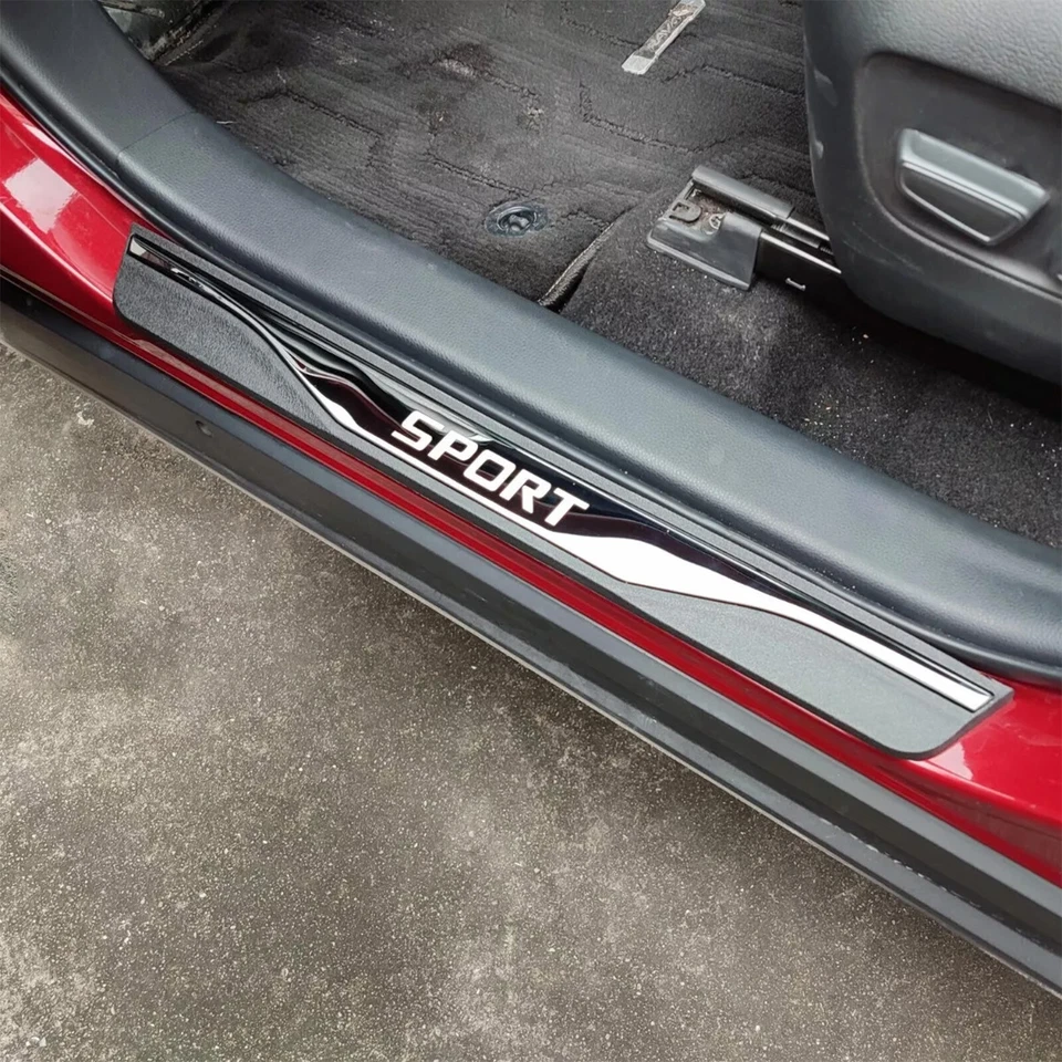 Protector de placa de cubierta de alféizar de puerta de automóvil para accesorios Mitsubishi Outlander Foto 4 de 4