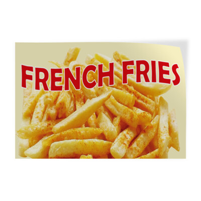 Decal Stickers French Fries Outdoor Advertising Printing B Store Sign Label