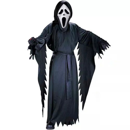 Adults/Kids Scream Ghost Face Cosplay Halloween Costume Death Fancy