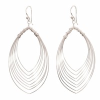 Eye Of The Peacock Sterling Dangle Earrings - Sterling Silver - Hangs 2 on sale Eye Of The Peacock Sterling Dangle Earrings - Sterling Silver - Hangs 2 on sale