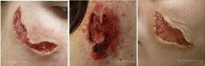Zombie Scar Wounds FX Gelatin Prosthetic Latex Free Halloween Makeup SFX Effects