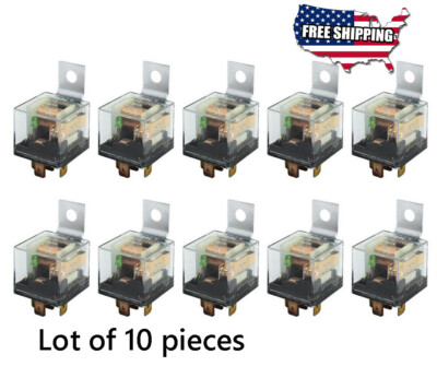 LOT OF 10X Universal AUTO CAR RELAY JD1914 12V 80A 5 Pin Fuse Relay Switch Power