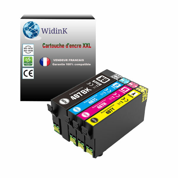 Fin des pannes d'encre avec les 4 cartouches compatibles Epson 407 à puce intégrée