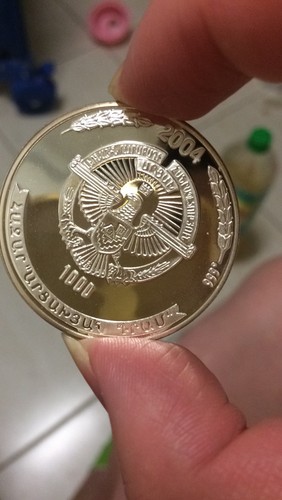 2004 nagorno karabakh bear silver coin - Foto 2 di 2