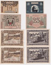 4 Banknotes Emergency Money of the City Groß Salze (Wieliczka) 1920 (150936)