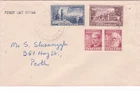 AFD5496) Australia 1951 Commonwealth Jubilee set on plain FDC. Addressed.