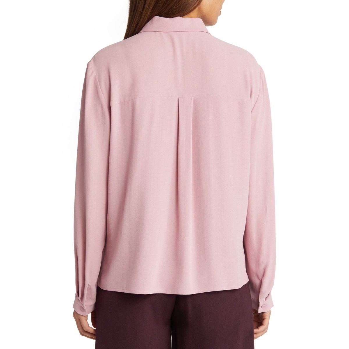Eileen Fisher  クラシック Collar Long Shirt レディース シャツ トップス Fuschia Lightweight Ponte Classic Collar Long Shirt | EILEEN FISHER