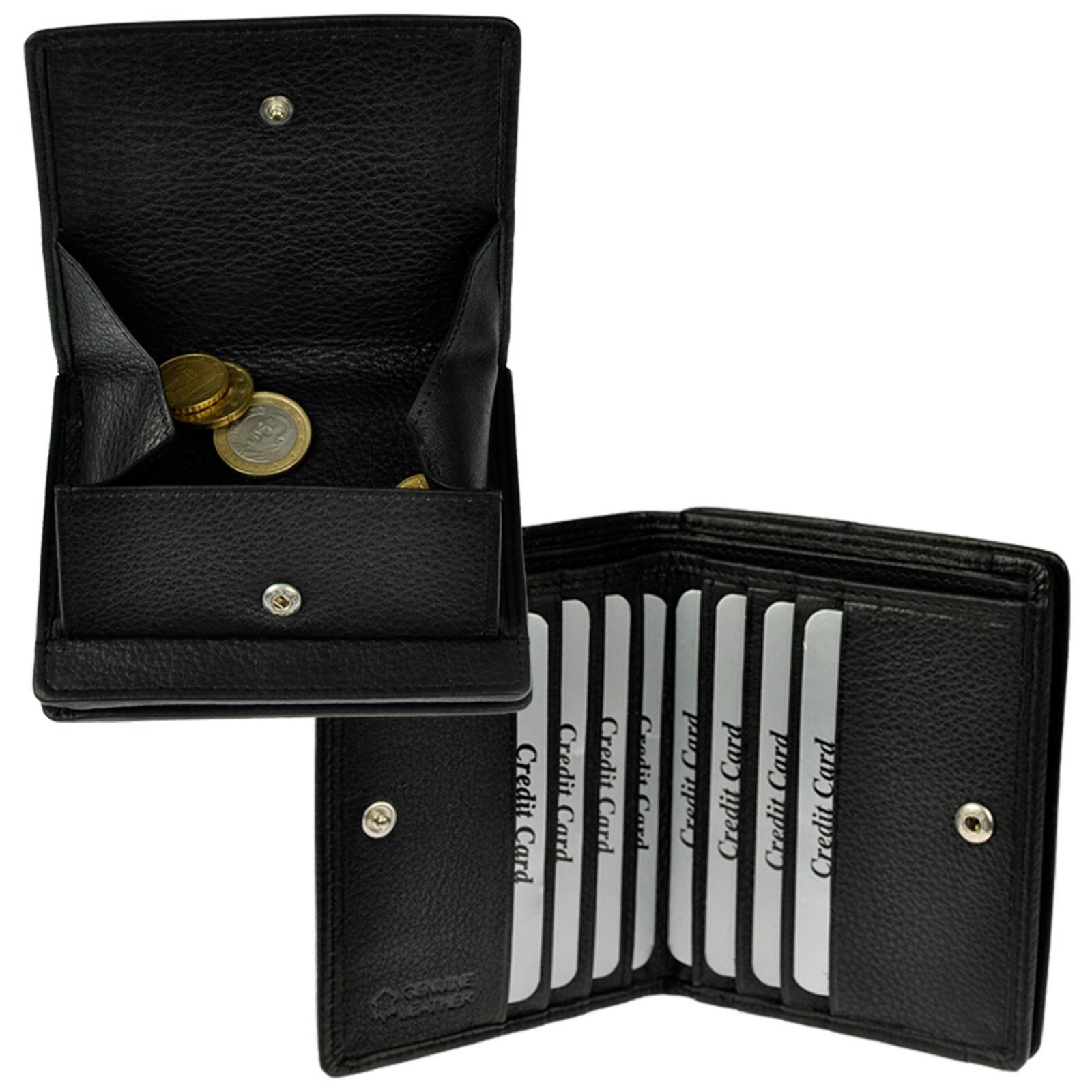 AMARI Geldbörse mit RFID-Blocker Portemonnaie klein Geldbeutel Wiener Schachtel 