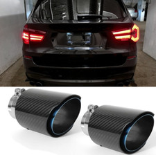 2.5 Inlet 3.5 Out Carbon Fiber Muffler Exhaust Tips Pipe For X3 F25 28i Xdrive