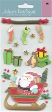 Jolee's Boutique 3-D Stickers SANTA SLEIGH Christmas Theme 68888 Fast FREE Ship 
