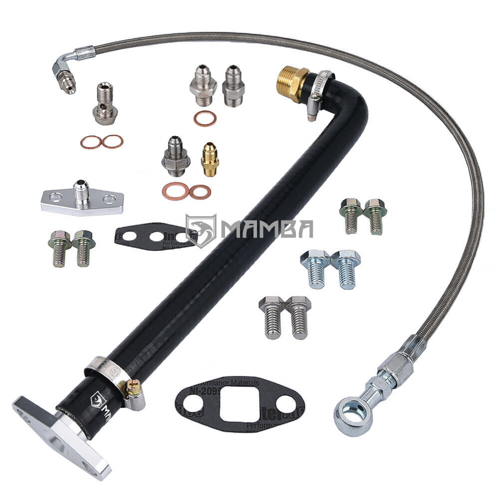 Turbo Oil Feed & Return Line For Nissan RB25DET w/ Holset HX35 HX40