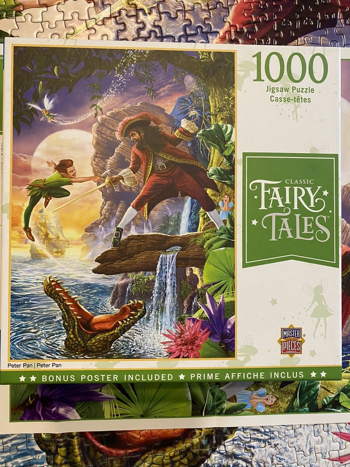 MasterPieces 19"×27" PETER PAN 1000pc Jigsaw Puzzle COMPLETE - Image 2 of 3