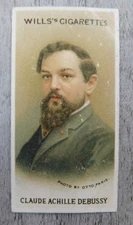 Imperial Tobacco Co Will's Cigarette Trade Card vintage No. 44 Claude A. Debussy
