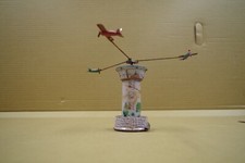 Mechanical Tin Toy Carousel 25 Cm Airplanes