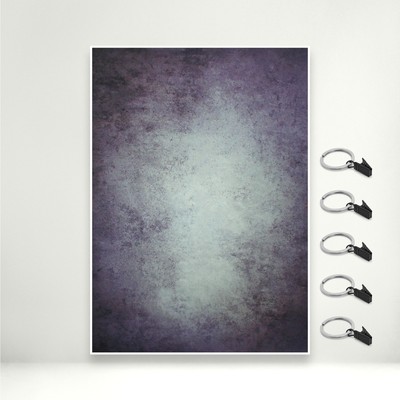5x7 ft. Photo Background Backdrop Ring Clips Grunge Green Grass Brown White Wood