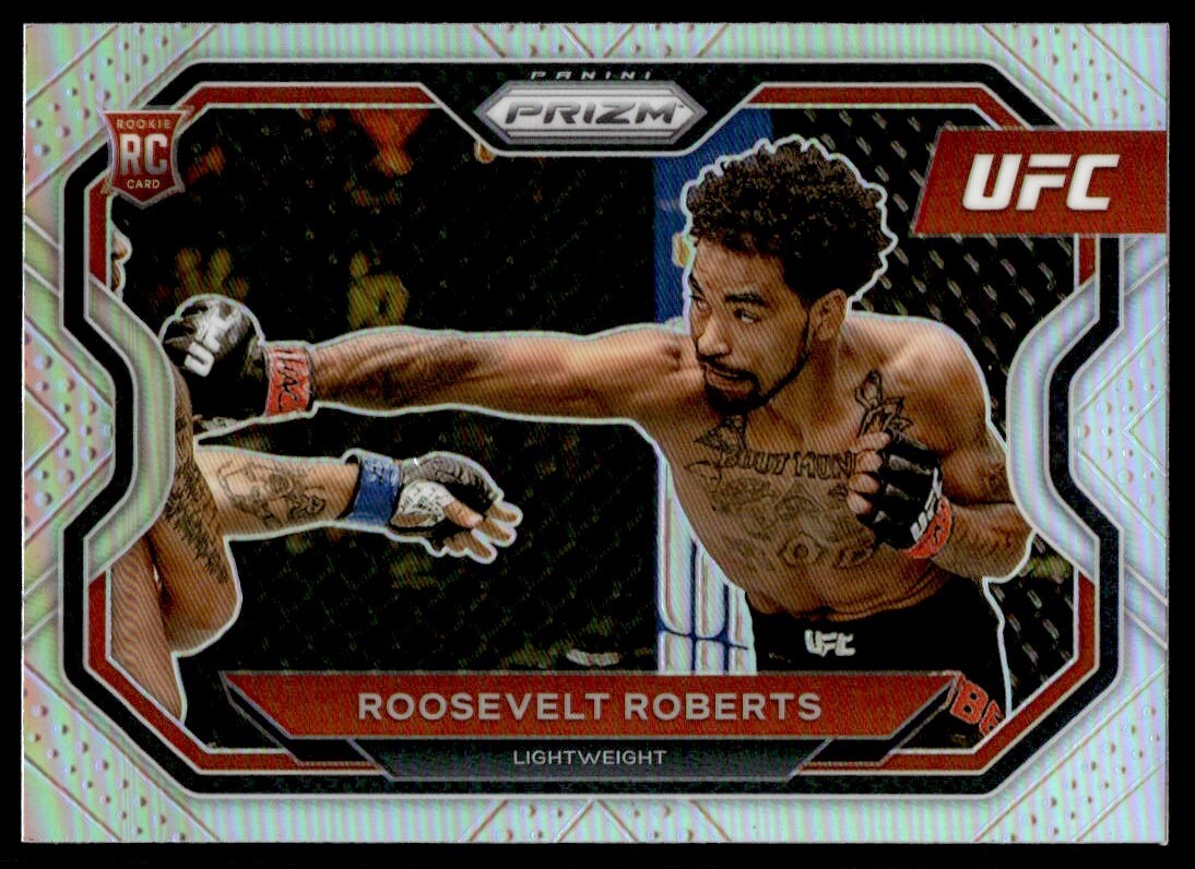 2021 Panini Prizm UFC Silver Roosevelt Roberts Rookie G54 #117