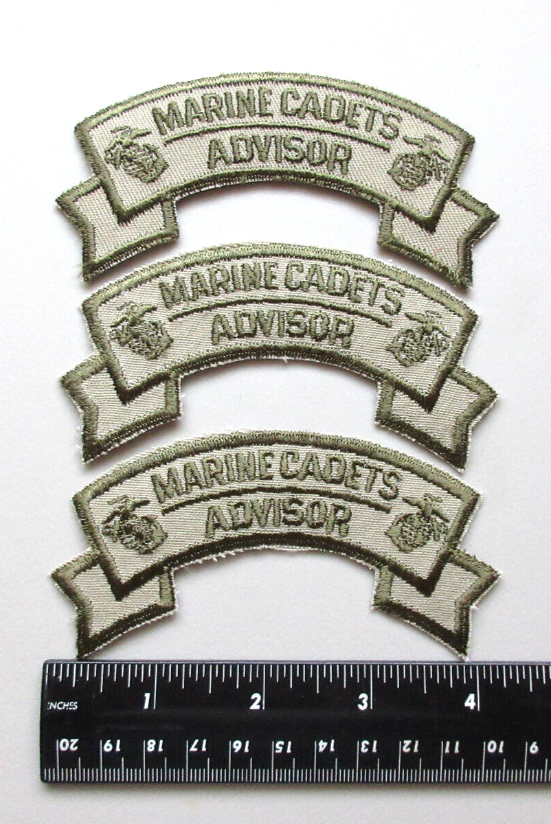 U.S. MARINE CORPS USMC MARINE CADETS ADVISOR MILITARY UNIFORM PATCHES