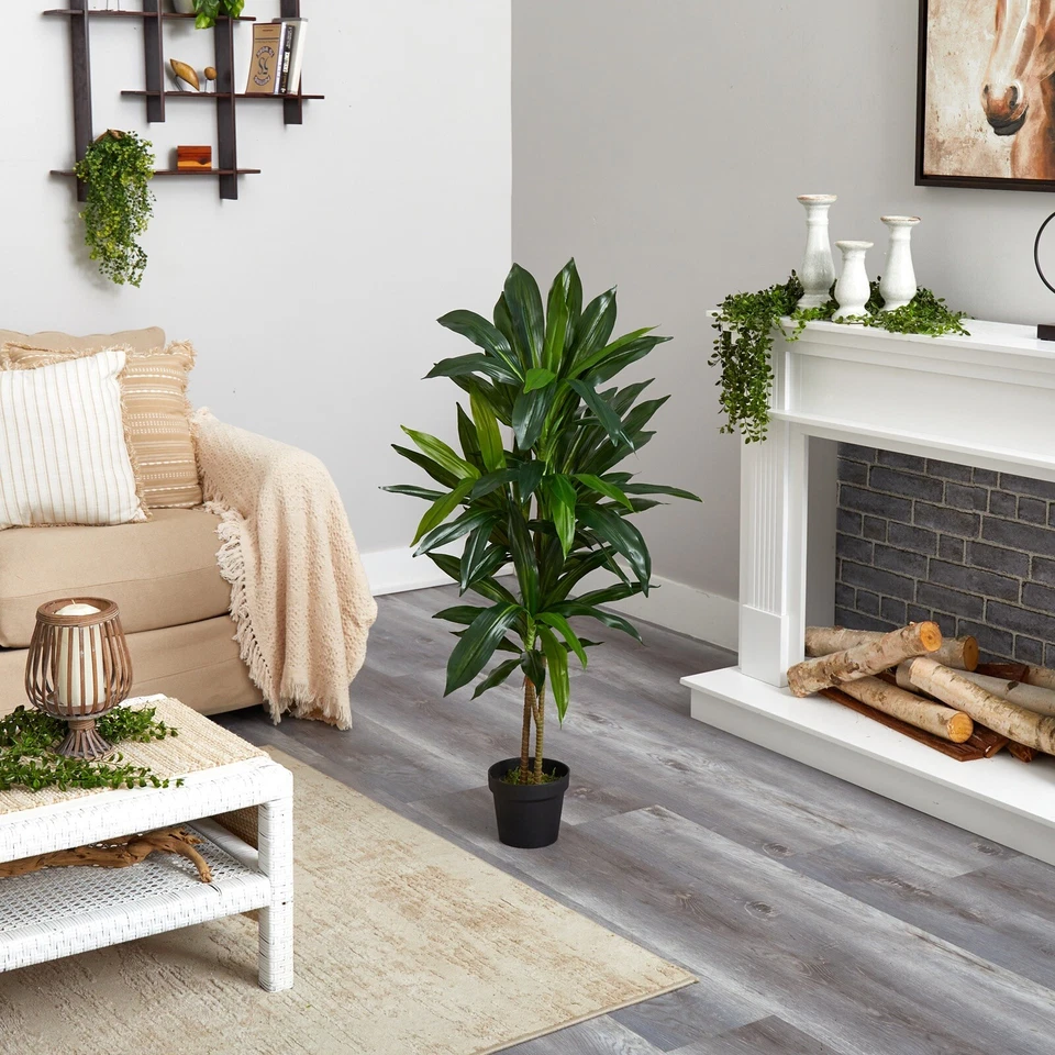 4’ Dracaena Artifical Plant w/75 Lvs Home Decor (Real Touch). Retail $89 - Image 3 of 4