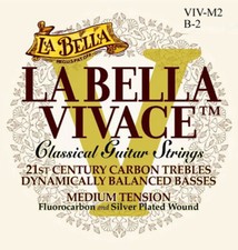 La Bella Vivace Carbon Classical Guitar String VIV-M2 .027, Medium Tension, New
