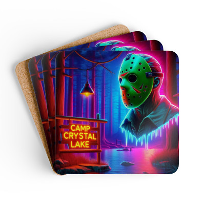 4er Set Halloween Untersetzer Geschenkset Halloween Untersetzer Grusel Untersetzer Geschenkset