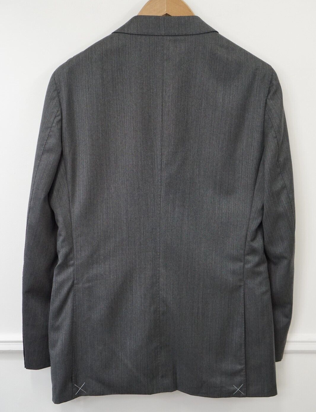 Men Suitsupply Blazer Havana Peak Jetted Grey Pure Wool S130 Size EU48 UK/US38