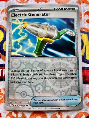 Electric Generator 079/091 Reverse Holo Paldean Fates Pokemon ENGLISCH