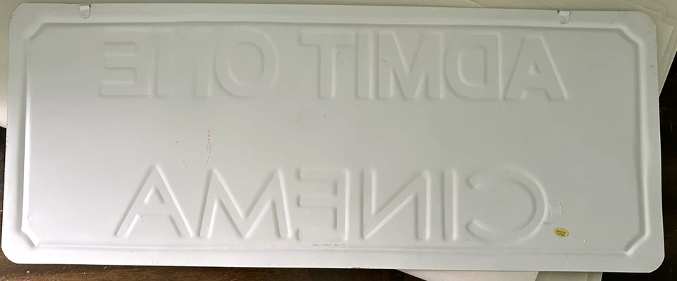 Cinema Ticket Stub Metal Plaque - "Admit One" CINEMA - Home Theatre signage - Image 2 of 3