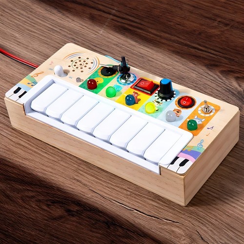 Keyboard Piano Music Montessori Busy Board for Toddlers Sensory Toys for Autism - Picture 8 of 8