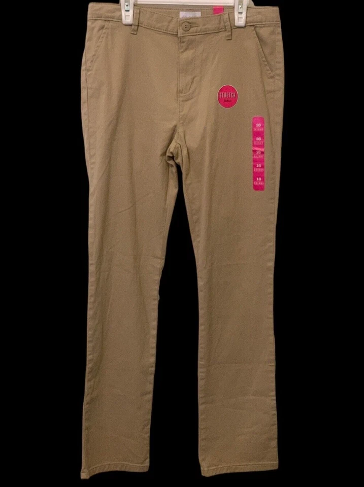 Uniforme para niños Lugar Niñas Caquis Talla 12 Ajustado Cintura Ajustable Elastizado Foto 4 de 4